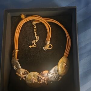 Gold-Tone Coastal Medallion Necklace - Women Jewelry